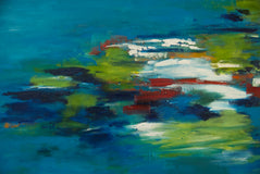 Original art for sale at UGallery.com | Feeling Calm, Feeling Happy by Kajal Zaveri | $10,000 | oil painting | 60' h x 72' w | thumbnail 4