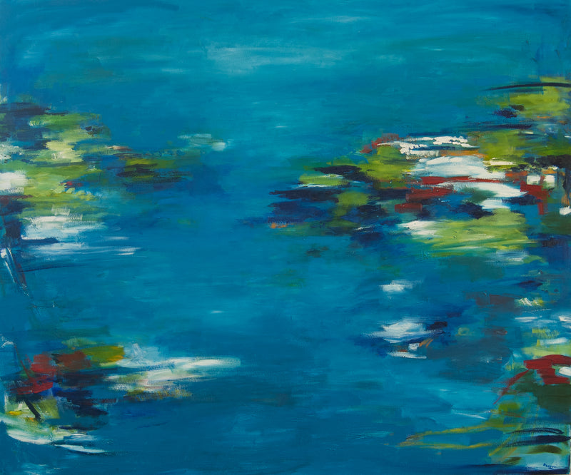 【P30号】good blue(call) 油絵 oil painting orig_kajal-zaveri-oil-painting