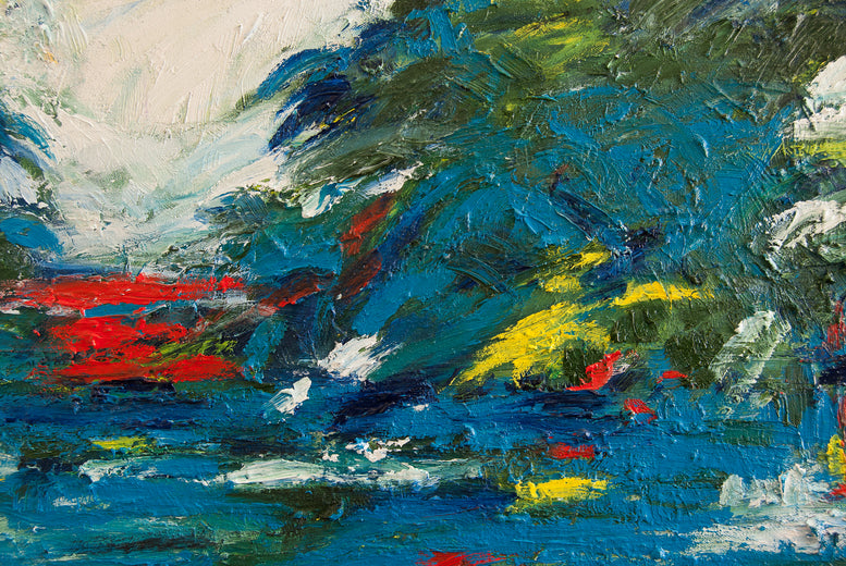 Lakefront by Kajal Zaveri |   Closeup View of Artwork 