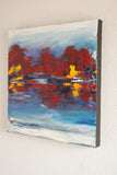 Original art for sale at UGallery.com | Morning Reflection by Kajal Zaveri | $1,350 | oil painting | 20' h x 20' w | thumbnail 2