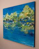 Original art for sale at UGallery.com | Somewhere... Enjoying the View by Kajal Zaveri | $6,500 | oil painting | 48' h x 60' w | thumbnail 2