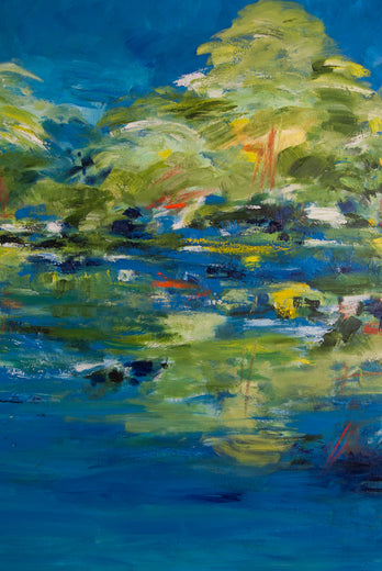 Somewhere... Enjoying the View by Kajal Zaveri |   Closeup View of Artwork 