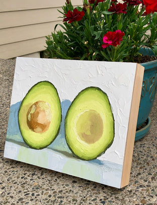 Avocados by Karen Barton |  Side View of Artwork 