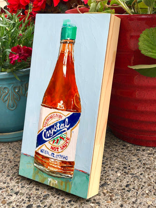 Original art for sale at UGallery.com | Crystal Hot Sauce by Karen Barton | $475 | oil painting | 12' h x 6' w | photo 2