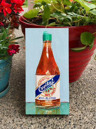 Original art for sale at UGallery.com | Crystal Hot Sauce by Karen Barton | $475 | oil painting | 12' h x 6' w | photo 3