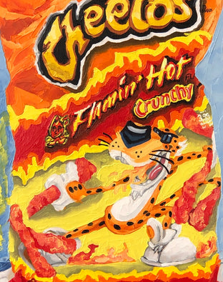 Original art for sale at UGallery.com | Hot Cheetos by Karen Barton | $650 | oil painting | 14' h x 11' w | photo 4
