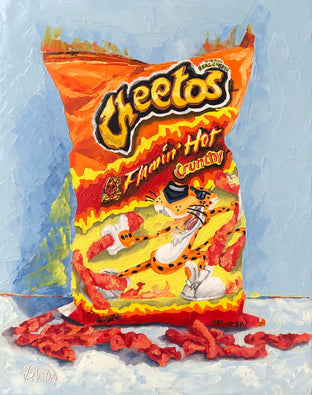 Original art for sale at UGallery.com | Hot Cheetos by Karen Barton | $650 | oil painting | 14' h x 11' w | photo 1