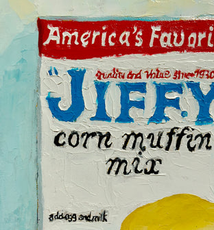 Original art for sale at UGallery.com | Jiffy Muffin Mix by Karen Barton | $325 | oil painting | 8' h x 6' w | photo 4