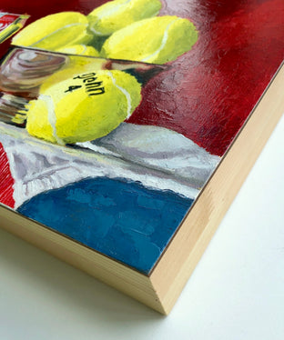 Original art for sale at UGallery.com | Tennis Anyone? by Karen Barton | $575 | oil painting | 9' h x 12' w | photo 2