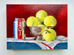 Original art for sale at UGallery.com | Tennis Anyone? by Karen Barton | $575 | oil painting | 9' h x 12' w | thumbnail 3