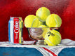Original art for sale at UGallery.com | Tennis Anyone? by Karen Barton | $575 | oil painting | 9' h x 12' w | thumbnail 1