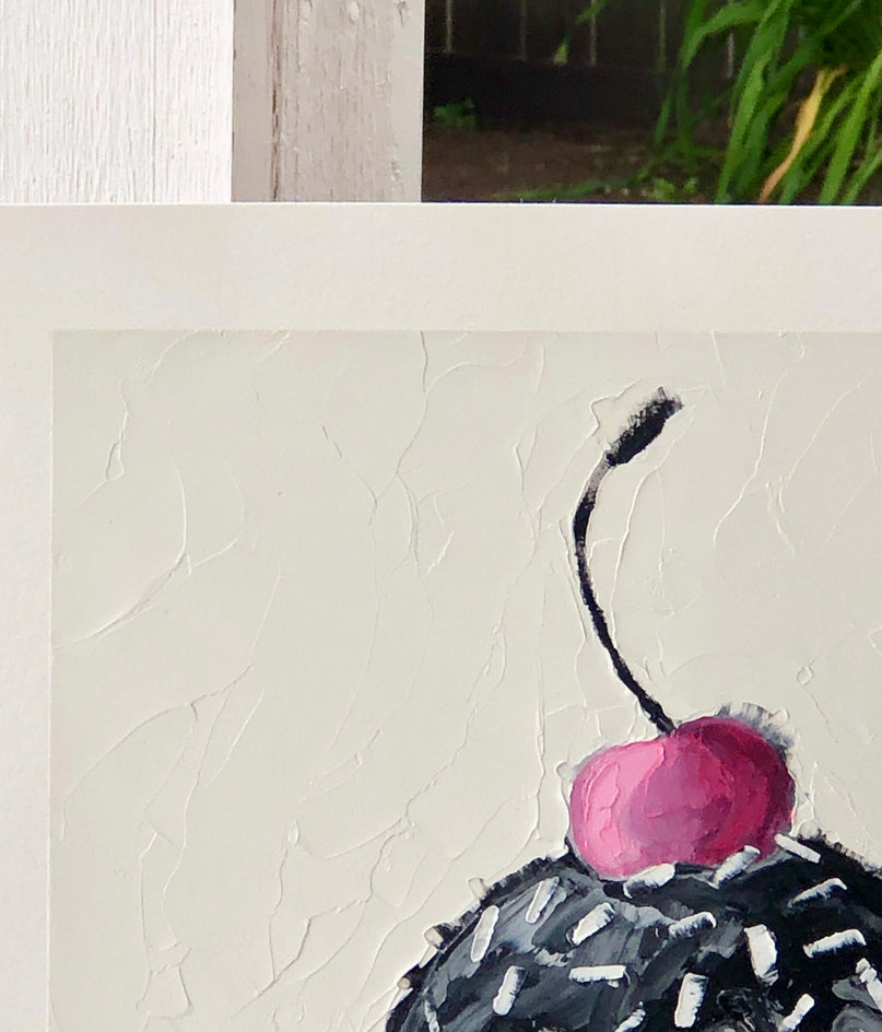 You Can Never Have Enough by Karen Barton |  Side View of Artwork 