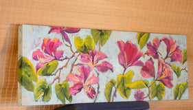 Original art for sale at UGallery.com | Bauhinia by Karen E Lewis | $1,600 | oil painting | 12' h x 36' w | thumbnail 2