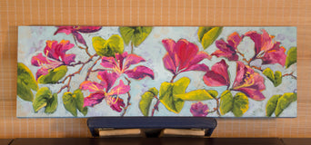 Original art for sale at UGallery.com | Bauhinia by Karen E Lewis | $1,600 | oil painting | 12' h x 36' w | thumbnail 3