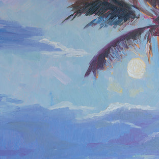 Original art for sale at UGallery.com | Coconut Moon by Karen E Lewis | $1,450 | oil painting | 24' h x 24' w | photo 4