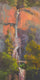 Original art for sale at UGallery.com | Multnomah Falls Bridge by Karen E Lewis | $1,700 | oil painting | 36' h x 18' w | thumbnail 1