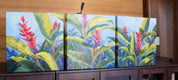 Original art for sale at UGallery.com | Torch Ginger by Karen E Lewis | $3,700 | oil painting | 20' h x 60' w | thumbnail 2