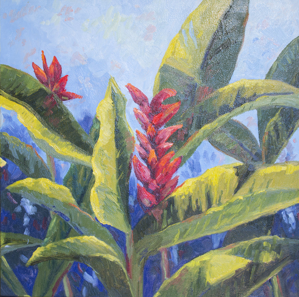 Torch Ginger by Karen E Lewis |  Closeup View of Artwork 