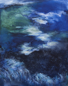 acrylic painting by Karen Hansen titled Abalone Cove: Tide Pools