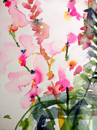 Original art for sale at UGallery.com | Simple Flower Vase by Karin Johannesson | $275 | watercolor painting | 15.5' h x 11' w | photo 3