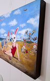 Original art for sale at UGallery.com | Beach Proposal by Kat Silver | $575 | oil painting | 12' h x 18' w | thumbnail 2