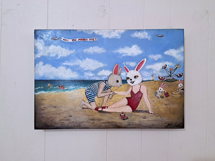 Beach Proposal by Kat Silver |  Context View of Artwork 