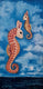 Original art for sale at UGallery.com | Bunny Seahorse Couple by Kat Silver | $300 | oil painting | 12' h x 6' w | thumbnail 1
