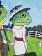 Original art for sale at UGallery.com | Frog Couple by Kat Silver | $625 | oil painting | 12' h x 9' w | thumbnail 4
