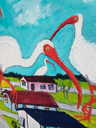 Ibis Invasion by Kat Silver |  Context View of Artwork 