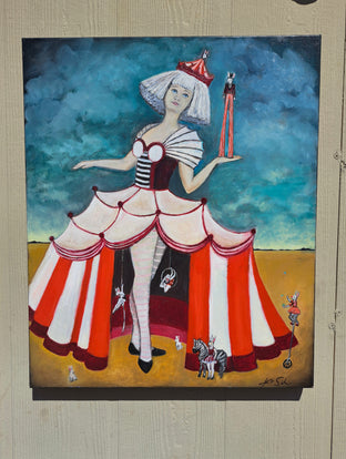 Original art for sale at UGallery.com | Life is a Circus by Kat Silver | $1,650 | oil painting | 24' h x 20' w | photo 3