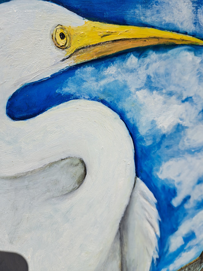 Lurking in the Waters by Kat Silver |  Closeup View of Artwork 