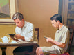 Original art for sale at UGallery.com | Brunch by Keith Thomson | $1,500 | mixed media artwork | 16' h x 24' w | thumbnail 4