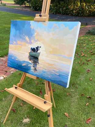Original art for sale at UGallery.com | Long StoryÉ by Keith Thomson | $1,775 | mixed media artwork | 20' h x 30' w | photo 2
