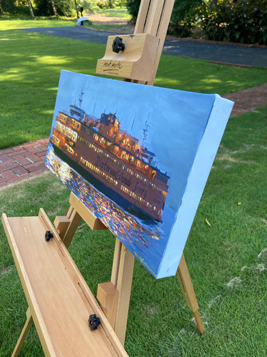 Staten Island Ferry by Keith Thomson |  Side View of Artwork 