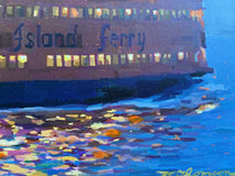 Original art for sale at UGallery.com | Staten Island Ferry by Keith Thomson | $650 | mixed media artwork | 12' h x 20' w | thumbnail 4