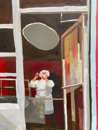 Original art for sale at UGallery.com | Pie Man by Keith Thomson | $1,500 | mixed media artwork | 24' h x 16' w | photo 4