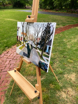 Original art for sale at UGallery.com | Sunday in the Burb by Keith Thomson | $1,000 | mixed media artwork | 16' h x 24' w | photo 2