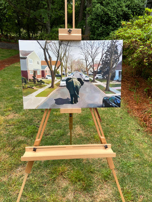 Original art for sale at UGallery.com | Sunday in the Burb by Keith Thomson | $1,000 | mixed media artwork | 16' h x 24' w | photo 3