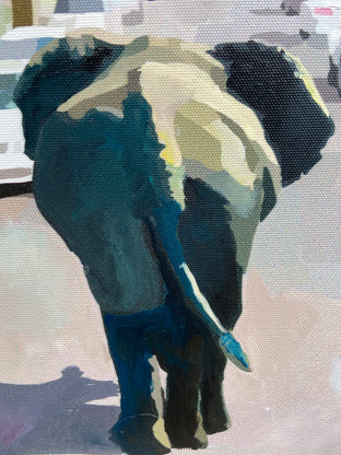 Original art for sale at UGallery.com | Sunday in the Burb by Keith Thomson | $1,000 | mixed media artwork | 16' h x 24' w | photo 4