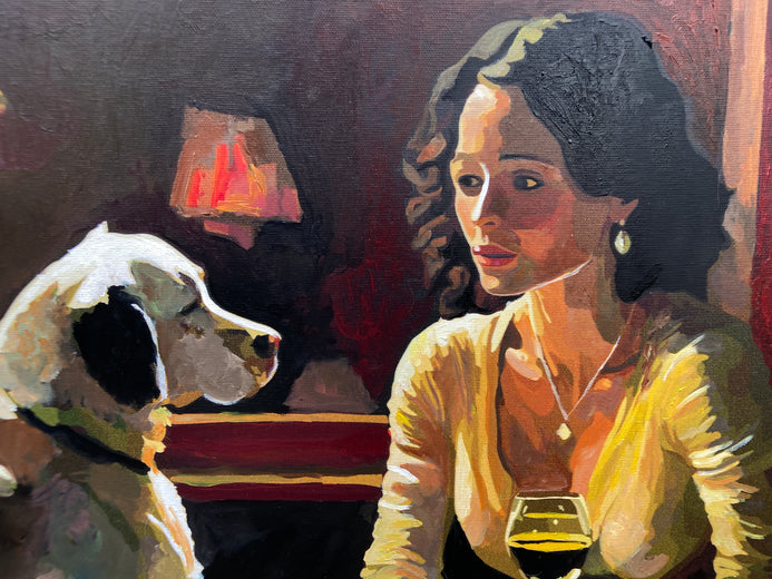 We Met Online by Keith Thomson |   Closeup View of Artwork 