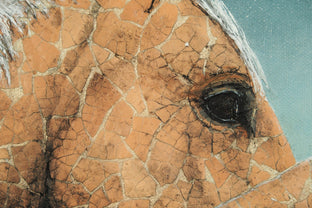 Kintsugi Horse-Palomino by Jennifer Ross |   Closeup View of Artwork 