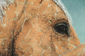 Original art for sale at UGallery.com | Kintsugi Horse-Palomino by Jennifer Ross | $400 | mixed media artwork | 8' h x 10' w | thumbnail 4