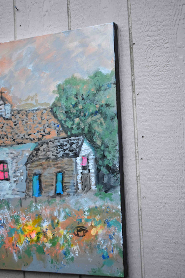 Old Farm by Kip Decker |  Side View of Artwork 