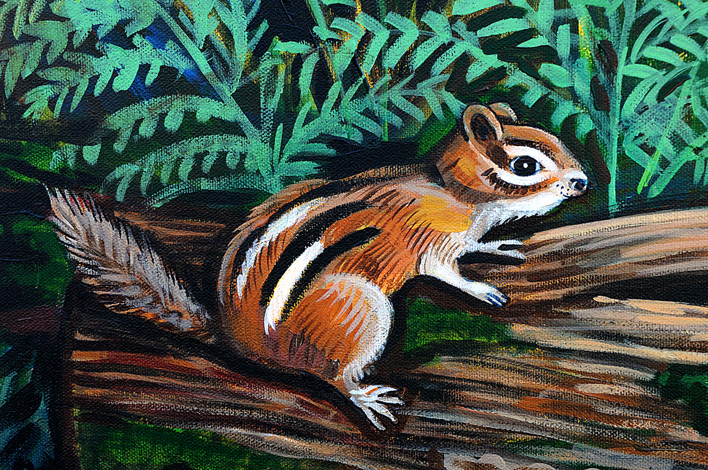 Chipmunks by Kira Yustak |  Closeup View of Artwork 
