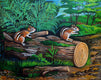 Original art for sale at UGallery.com | Chipmunks by Kira Yustak | $975 | acrylic painting | 22' h x 28' w | thumbnail 1