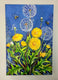 Original art for sale at UGallery.com | Dandelions by Kira Yustak | $1,175 | acrylic painting | 30' h x 20' w | thumbnail 3