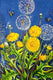 Original art for sale at UGallery.com | Dandelions by Kira Yustak | $1,175 | acrylic painting | 30' h x 20' w | thumbnail 4