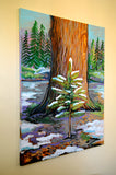 Original art for sale at UGallery.com | Forest Life Cycle by Kira Yustak | $1,025 | acrylic painting | 30' h x 24' w | thumbnail 2