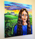 Original art for sale at UGallery.com | House on the Hill by Kira Yustak | $1,000 | acrylic painting | 24' h x 24' w | thumbnail 2