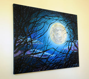 Original art for sale at UGallery.com | Moonlight by Kira Yustak | $825 | acrylic painting | 22' h x 28' w | photo 2